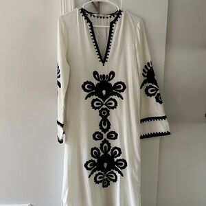 Zara Midi Embroidered Dress - XS